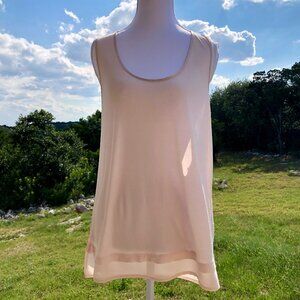 Blush Pink Women's Tank Top with Layered Hem Forever 21 Contemporary Size Small